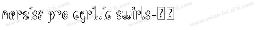 Narziss Pro Cyrillic Swirls字体转换